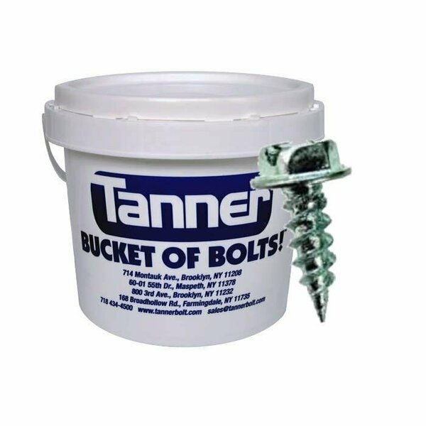 Tanner #8 x 3/4in Self-Piercing Screws Zinc Plated Bucket of Bolts! Zinc Plated10000 Pieces/Bucket,  TB-582